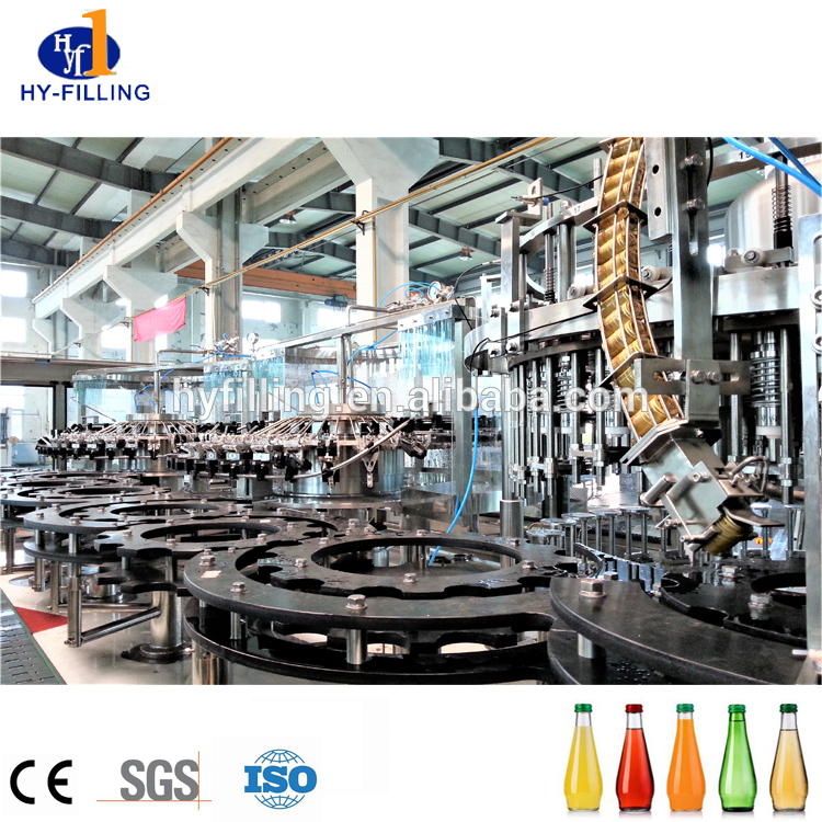 Máquina automática de llenado de jugo monobloque 3 en 1 para botellas de vidrio a la venta